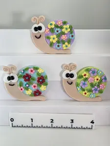 Whimsical Flower Snail Magnet.  Charming Home Decor!  Sweet & Playful Kitchen Accessory.  Unique Handmade Magnet for Nature Lovers!