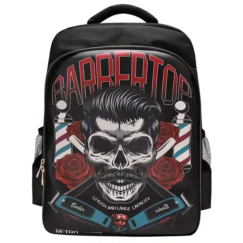 Large Capacity Hair Cutting Tool Backpack - Waterproof Barber Storage Bag with Multiple Pockets to Organize Tools, Portable Foldable Beauty & Hairdressing Accessories for Travel, Barber Supplies