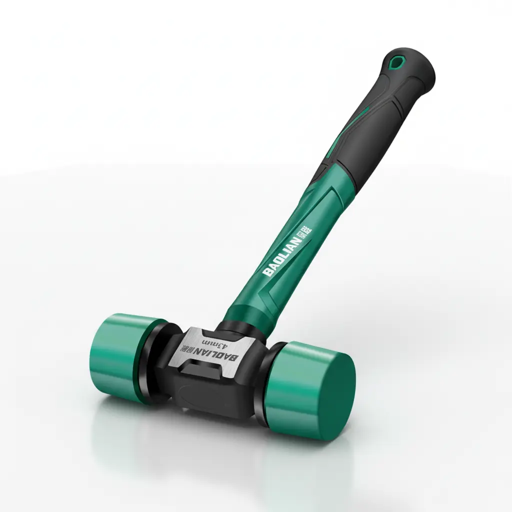 Heavy Duty TPU Head Deadblow Rubber Mallet Hammer - Handheld Shock-Absorbing Non-Slip Handle Installation Hand Tool with Manufacturer Warranty for Tile, Woodworking, Automotive, Fiber Glass