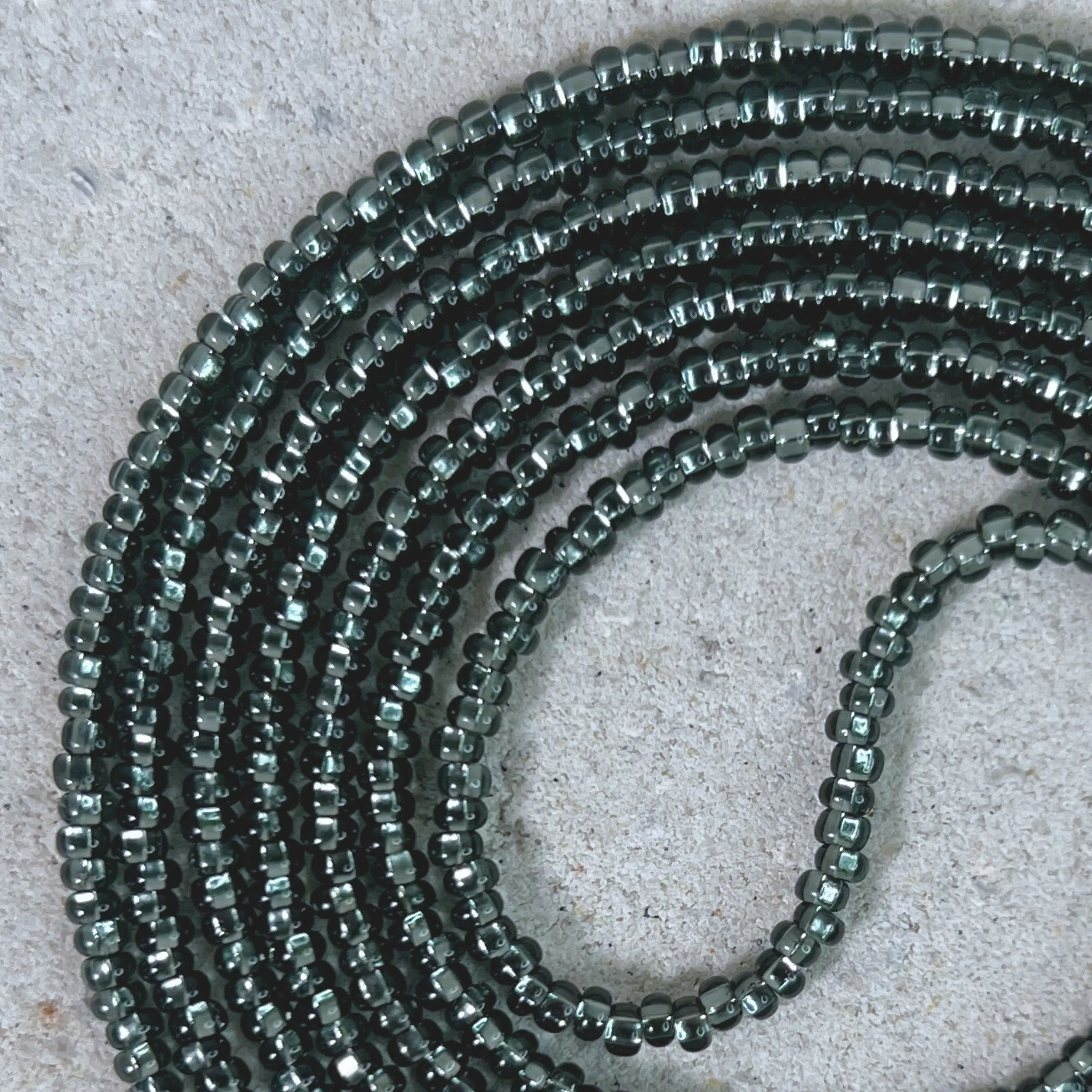 DRAGON GLASS - Tie On Waist Beads - 45 to 60 inches Waistbeads - Black Waisteads - Belly Beads - Body Beads - Authentic Waistbeads - African Waistbeads Made By Venus