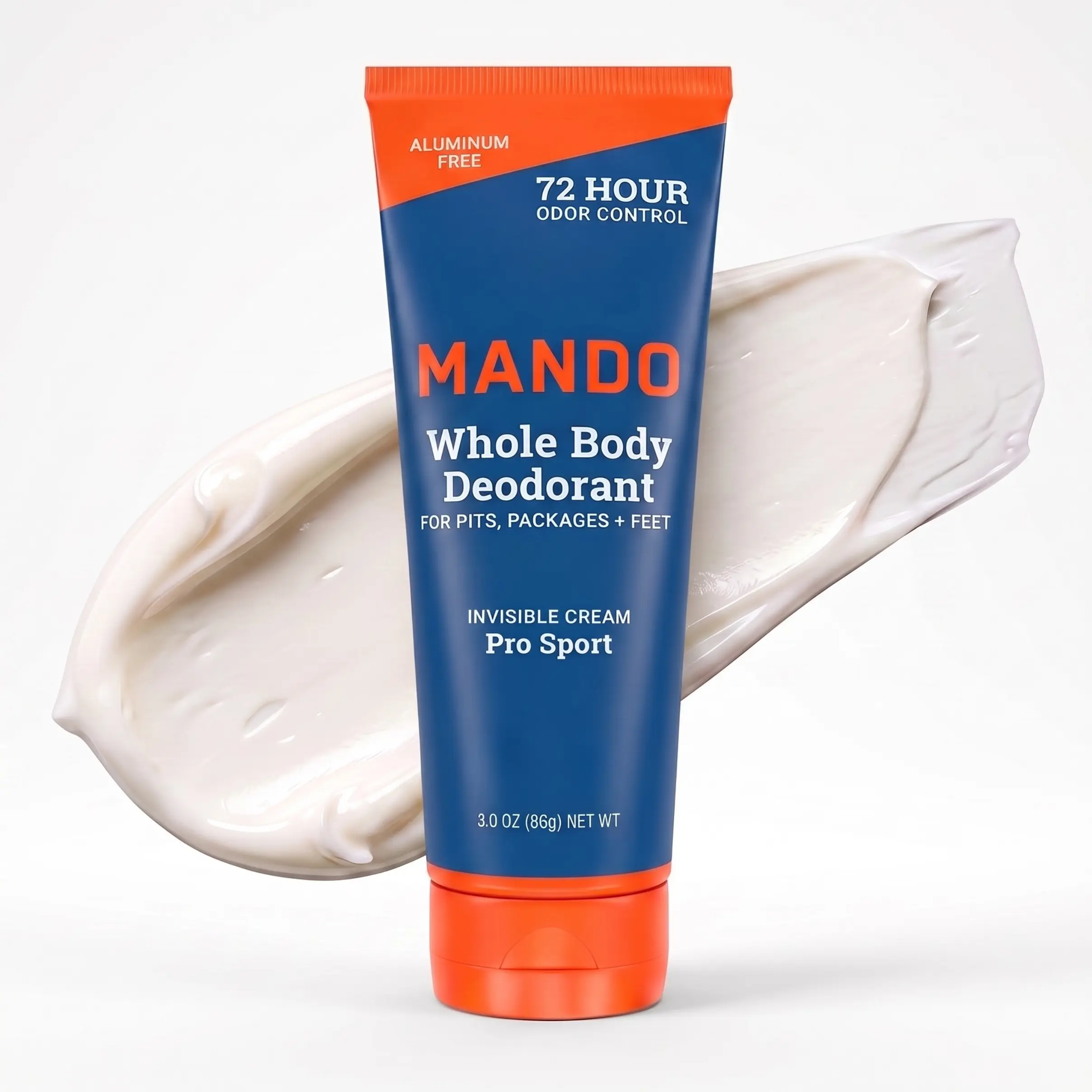 Mando Whole Body Deodorant Cream | Aluminum Free, No White Marks, 72Hr Odor Control