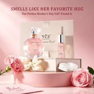 YCZ Golden Sands Perfume Gift Set - 3-Piece Floral Oriental Fragrance with 50ml & 15ml Perfumes, Camellia Diffuser Stone, Elegant Gift Box for gift box, perfect for lover, girlfriend & mother.#Summervibes