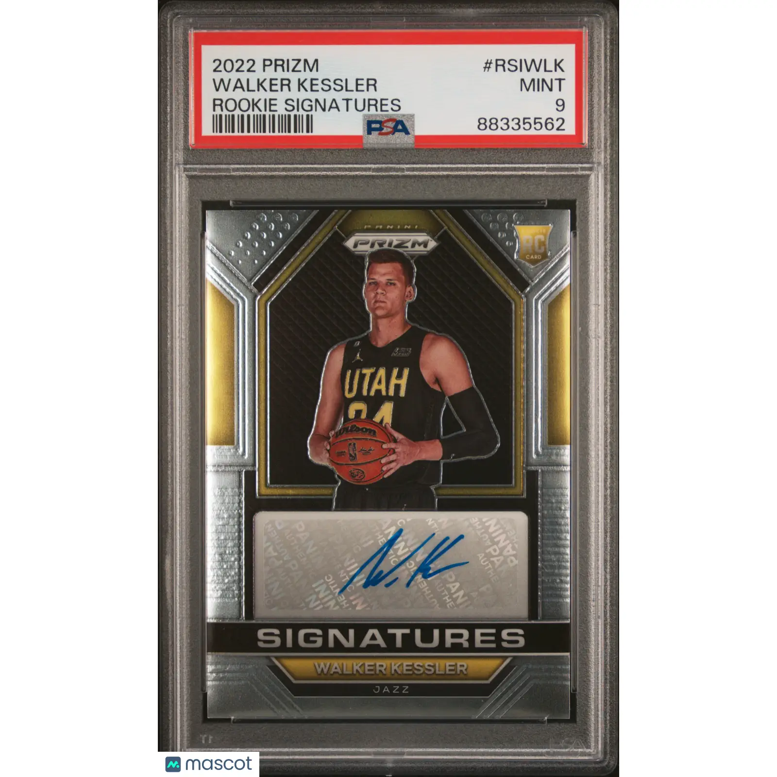 Walker Kessler PSA 2022 Panini Prizm Rookie Signatures #RSIWLK 9