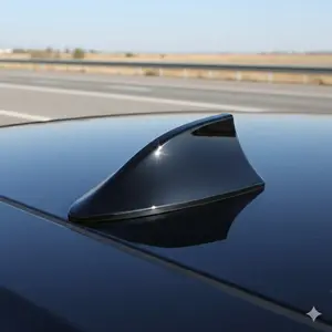 Universal Shark Fin Antenna Cover: Enhances FM/AM Radio Signal Reception, Easy Adhesive Installation for Car Roof Exterior Decor and Styling Upgrade, Car Accessories
