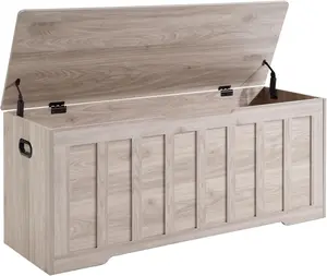 47.2" Storage Chest Extra Large,Storage Trunk with 2 Safety Hinges,Wooden Storage Bench,Shoe Bench,Easy Assembly,Storage Bench for Bedroom,Living Room,entryway