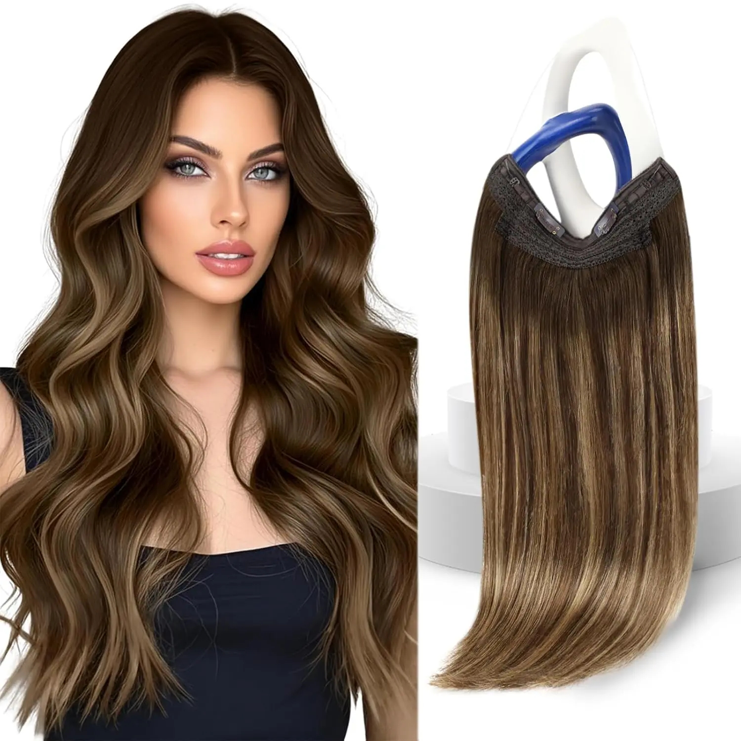 Ve Sunny Invisible Wire Hair Extensions Remy Human Hair Seamless Blend Soft Easy Styling #weeklydeals