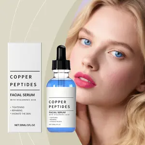 TikTok Viral Copper Peptides Serum 1 Fl Oz | Non-Greasy Stability Lock | GHK-Cu + Hyaluronic Acid | Anti-Aging Collagen Boosting - Shop Now!
