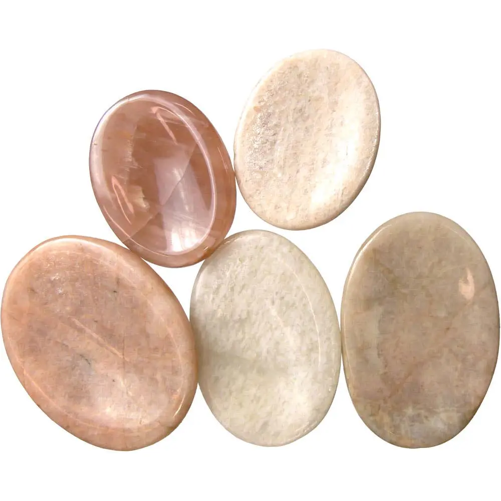 Worry Stone Moonstone – Calming & Intuition Enhancer Natural Crystal Crystal Sphere