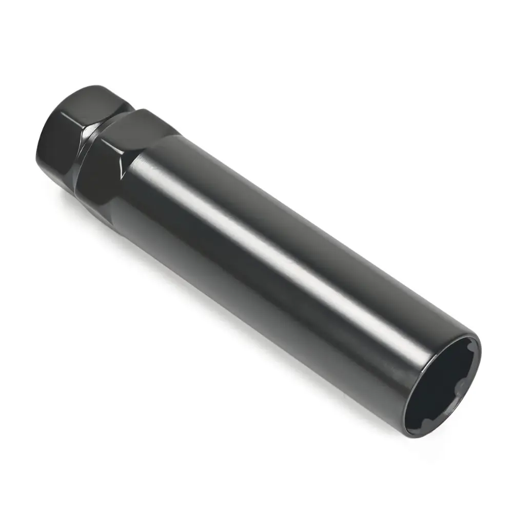 6 Spline Lug Nut Socket Key - 17mm Hex, 17.6mm Cold Forged Steel Tool, Corrosion Resistant, 1pc Automotive Tire Repair Tool, Fits Aftermarket/M12X1.5/M12x1.25/1/2"x20 6 Point Tuner Small Lug Nuts, 12 Months Warranty