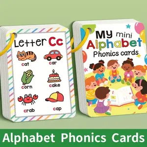 Alphabet Flashcards, Vocabulary Flashcards, Word Cards for Kids Early Education, Learning Colors Animals Letters, Cognitive Development Cards, Educational Toy