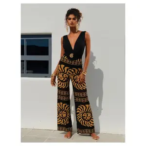 One Piece Swimsuit for Women Tummy Control Deep V Neck - Wide Strap V Back Swimwear with Shorts Bathing Suit for Swimming, Beach, Vacation, Modest Coverage