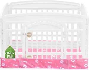 Playpen Bottom Pad Fits for 36 Inch 4 Panels Exercise Pet Playpen,  Crate Pad Puppy Playpen Pad, Hoop and Loop Design (Note: Playpen Not Included). -