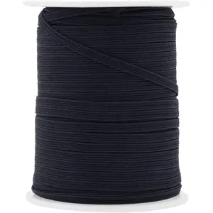 Mandala Crafts Flat Elastic Band - Braided Stretch Strap Cord Roll for Sewing and Crafting