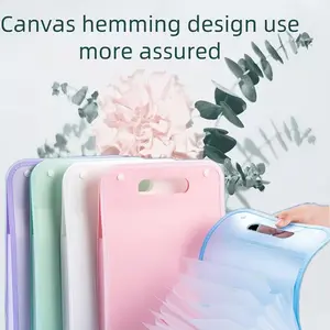 13-Pocket A4 Macaron Expanding File Folder with Handle, Waterproof Office Filing Organizer, Portable Paper Storage for School & Home