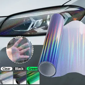 12 Colors Laser Honeycomb Light Film, Enhance Fog Lamp Effect, Cool Color Changes, Protect Car Headlights and Taillights, Vinyl Wrap Film