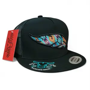 Rancho Original Retro Feather Hat - Classic Western Style Snapback