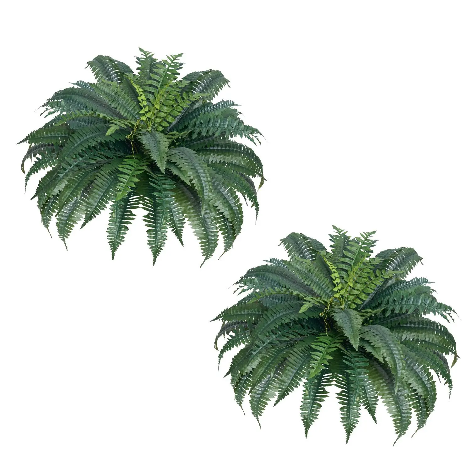 VEVOR Artificial Ferns 2 Pcs, Natural Spread Diameter 43-47 Inch, Large Hanging Artificial Boston Ferns, Fake Plant Wall Decor with 50 Branches, Faux Fern for Home and Office (Flowerpot Unincluded)#BacktoSchool