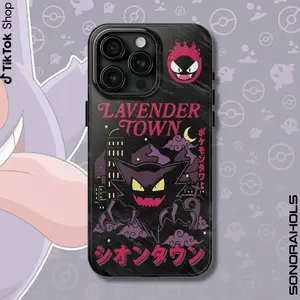 Retro 90s Ghost Lavender Town Legend Anime Phone Case, Anime Manga Phone Cover, Monster 17 Air Pro Max J5X
