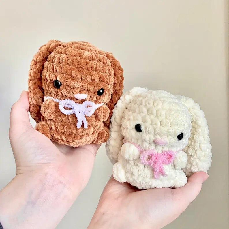 Mini Crochet Bunny | Bunny Plushie | Bunny Collectible | Handmade Plushie | Bunny Stuffed Animal | Bunny Amigurumi (Handmade goods will be made by hand so the production time will be a little longer)