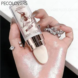 Shimmer Powder, Radiant Shimmer, Face Eyes Body 3-in-1 Pearlescent Highlighter, Contouring& Defining Powder,Reflective Glitter Finish, Ideal for Costume Parties & Stage Performances, Portable Jar & Easy Pat Application