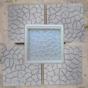 Paver Brick Molds, Garden Villa Courtyard Vegetable Garden Walkway Plastic Molds, Turtle Back Texture Cement Concrete Bricks Making Molds, Garden Accessories