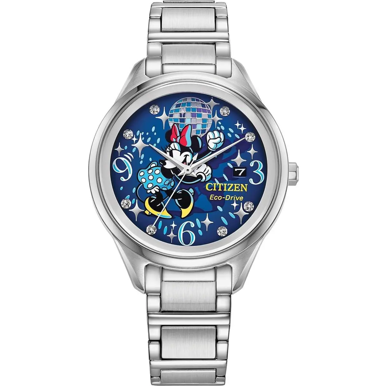 Citizen Disney Disco Minnie 37mm Eco-Drive Ladies Watch FE6106-52W