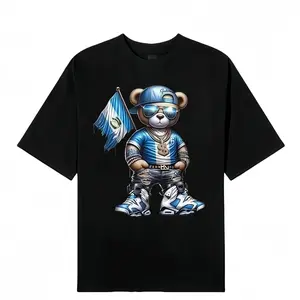 Fashion Designer T-Shirts Soft Cotton Graphic Tees with Guatemalan Pride Teddy Bear Design Cool Patriotic Men's Gifts for Everyday Wear Top Tshirt Streetwear Round Neck Casual Shortsleeve Menswear Tropical Crewneck Black