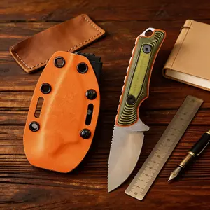 CPM‑S90V G10 15017-1 Knives Fixed Blade Knife with kydex sheath for Men EDC Survival Hunting Tactical Outdoor Camping