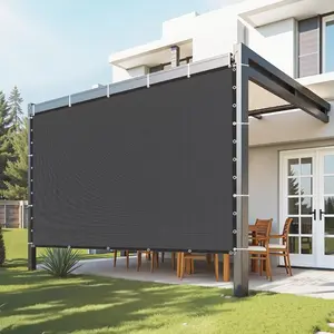 Fathersdaygift VEVOR 90 Sun Shade Cloth, 10x 10 ft Pergola Shade Cover with Stainless Steel Grommets, Sun Shades Canopy Privacy Screen with 140 GSM HDPE Material, for Outdoor, Patio, Garden, and Backyard (Black)dealsforyoudays
