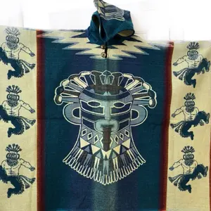 Alpaca poncho Aya Huma Sun God design