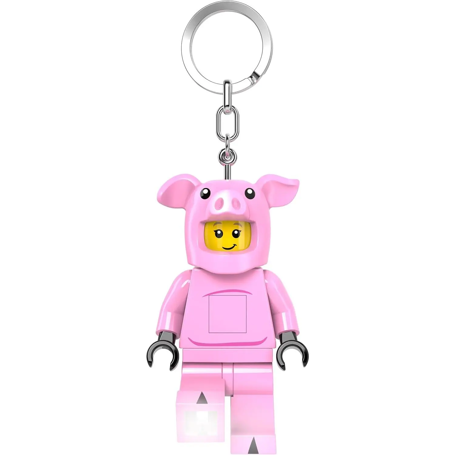 LEGO Large 3 Inch Tall Figure Keychain Light - Piggy Girl (KE212H), Bag charm with LED light