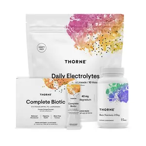 Thorne GL-P 1 Support Stack with Complete Biotic - Probiotic, Prebiotic & Postbiotic, Daily Electrolytes, Multi-Vitamin/Mineral, Supports Gut, Health, Gas & Bloating Relief, Muscle Loss, Nutrient Gaps, Dehydration