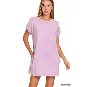 Premium Cotton Washed T-Shirt Dress