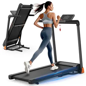 Folding Treadmill 3.5 Horsepower 0.5-8.5MPH 330LBS Capacity LED Display Foldable Walking Pad Treadmill for Home with Adjustable Slope and Premium Materials