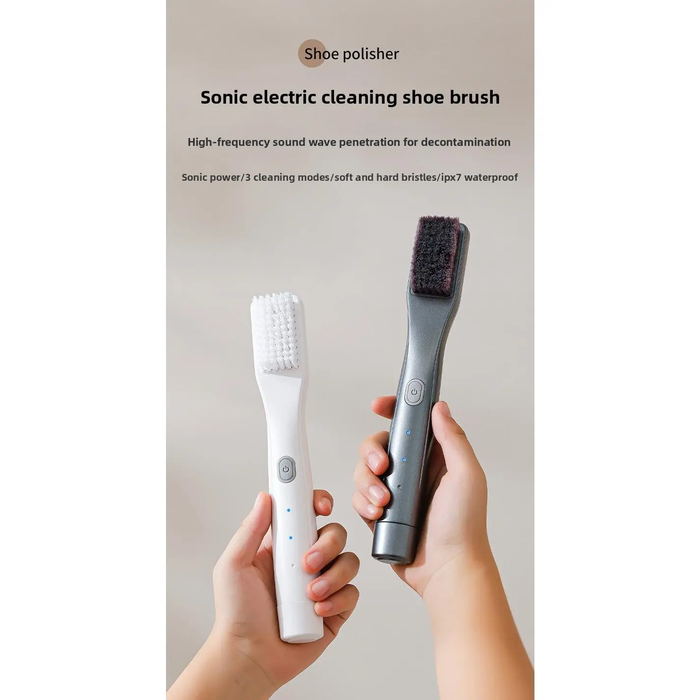 Shoe Cleaner Brush Electric Shoe Cleaner Brush Portable Polishing Type-C Charging Travel Home White Cleaning Brush