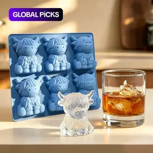 Mini Highland Cow Ice Cube Mold, Ice Cube Tray, Cute 3D Ice Cubes for Drinks, Parties, and Gifts, Perfect for Beverage Enhancements - TikTok Shop