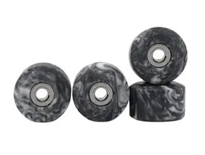 Apex New Street Wheels - 71D Urethane - Ultraspin Bearings - "Grey & White Swirl"