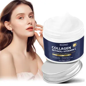50g anti-aging face cream king! ROZINO Collagen Retinol Vitamin C Cream, Vitamin A, Vitamin C Hyaluronic Acid, moisturizing day and night, anti-aging, essential for skin care