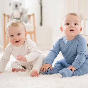 Atlas Grey Bamboo Jogger Pants | Unisex Baby & Toddler Bottoms | Soft, Breathable & Convertible Footie Design (NB-3T)