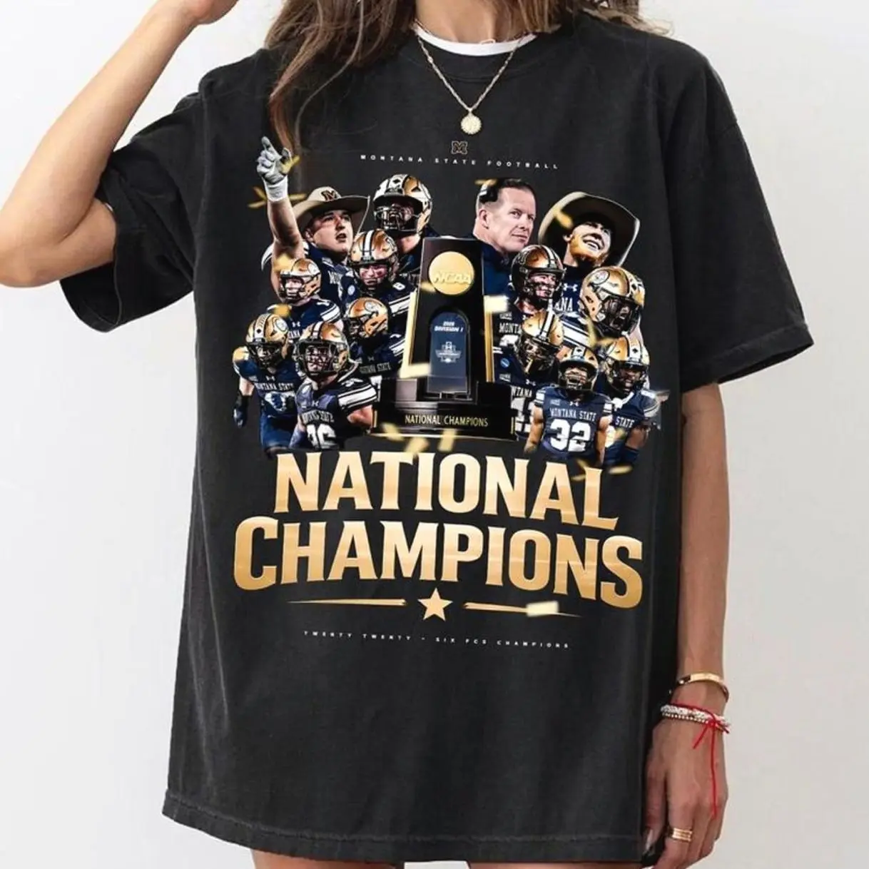 Montana State College Football Shirt, MSU National Championship Gameday Tee, Unisex Fan Graphic Tee, Vintage Style College Football Apparel U9M