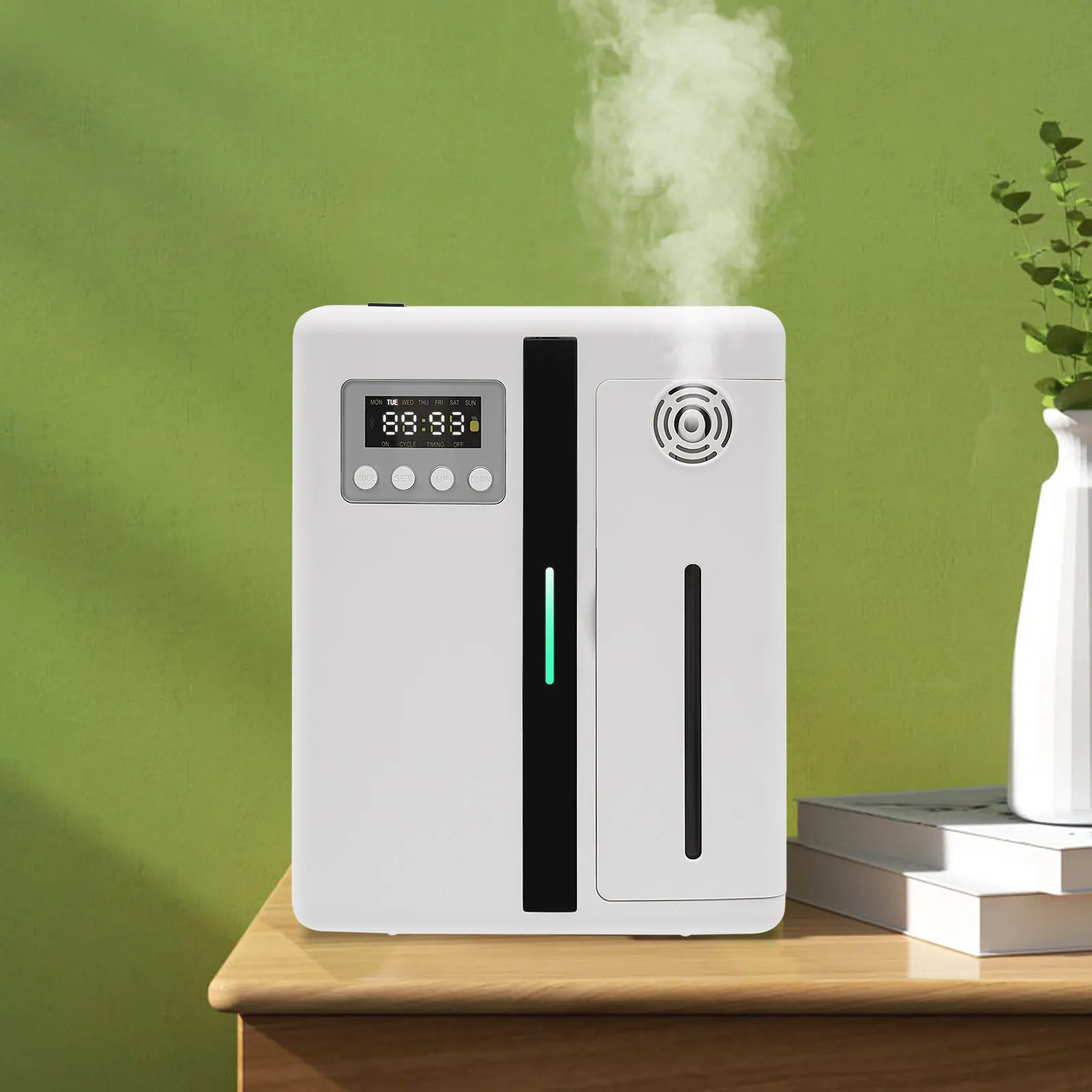 CNCEST 200ml AC-Powered Nano Microspray Aromatherapy Machine - Bluetooth-Controlled Electronic Diffuser Sprays, Programmable Timer, Adjustable Intensity, for Home, Office (Up to 600 cu m Large Space)
