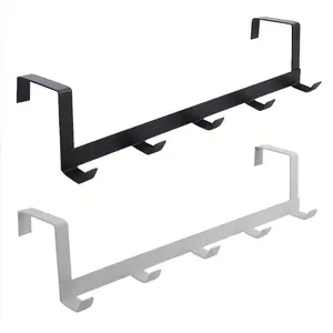 Space-Saving 5-Hook Door Hanger - Easy Install, Contemporary Style, Durable Storage for Coats & Essentials Organiser Hangable