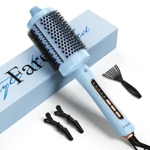 Farery 2.4 inch Thermal Brush, Large Barrel Heated Round Brush with Triple PTC & 5 Heat Settings (280-420°F) for Voluminous Big Curls & Waves, Dual Voltage