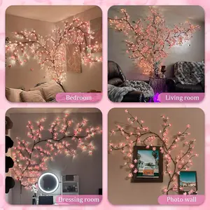 1 x 72LEDS Cherry Blossom Branch Lights | DIY, USB interface, suitable for room, living room, party, restaurant, wall,'s Day, wedding decoration