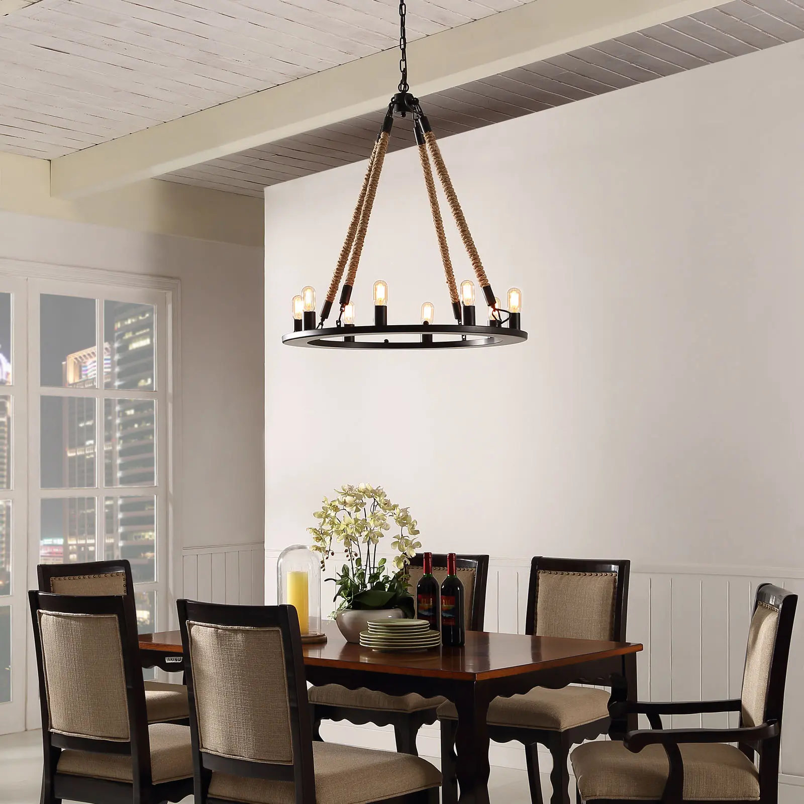 Modway Encircle Chandelier in Black