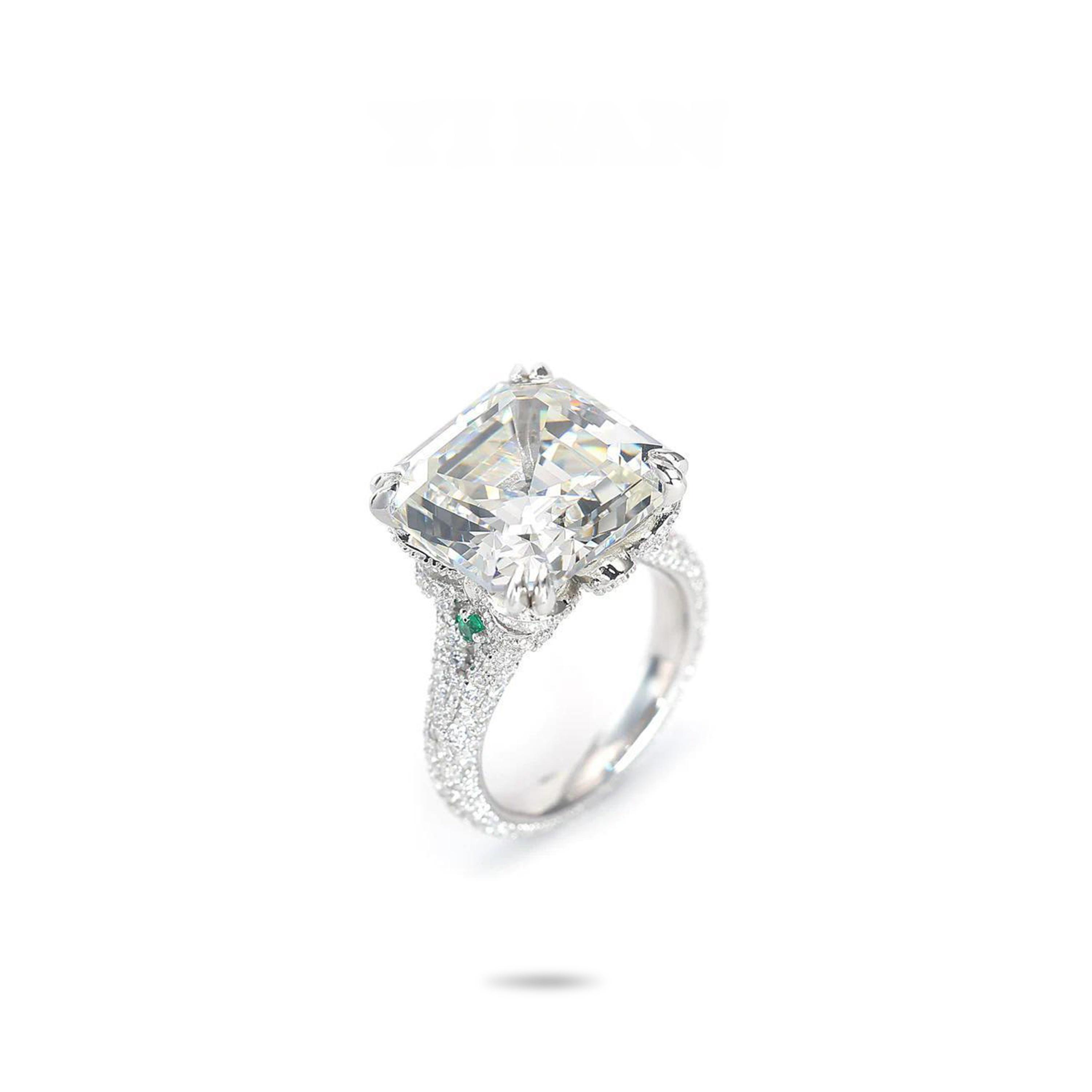 VAMERAY #12168 Asscher White Ring