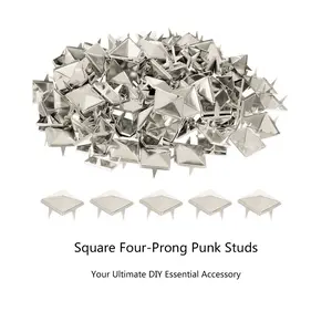 100 diamond-shaped copper rivets, personally crafting vintage fashion decorations for your clothes, shoes, handbags, belts, and more, making you a DIY fashion master
