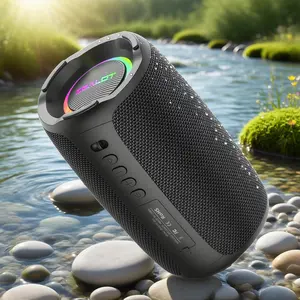 ZEALOT Outdoor Wireless Speaker - Portable Bluetooth Speaker, Portable Waterproof Speakers with, Booming Stereo Sound, IPX4 Waterproof, 10 Hours of Playtime, 3600mAh Battery, RGB Lighting - Ideal for Home, Outdoor, Camping, Hiking
