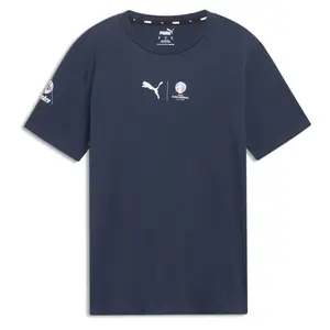 PUMA Mens Conmebol Copa Usa Graphic Crew Neck Short Sleeve Casual Tops Casual - Blue