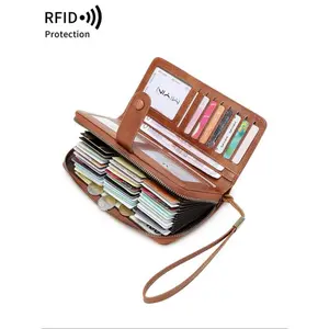 2026 NEW Women's Minimalist Casual Solid Color Long Wallet Multi Card Slot Zipper Card Holder Fashion for Women Girls TikTokShop